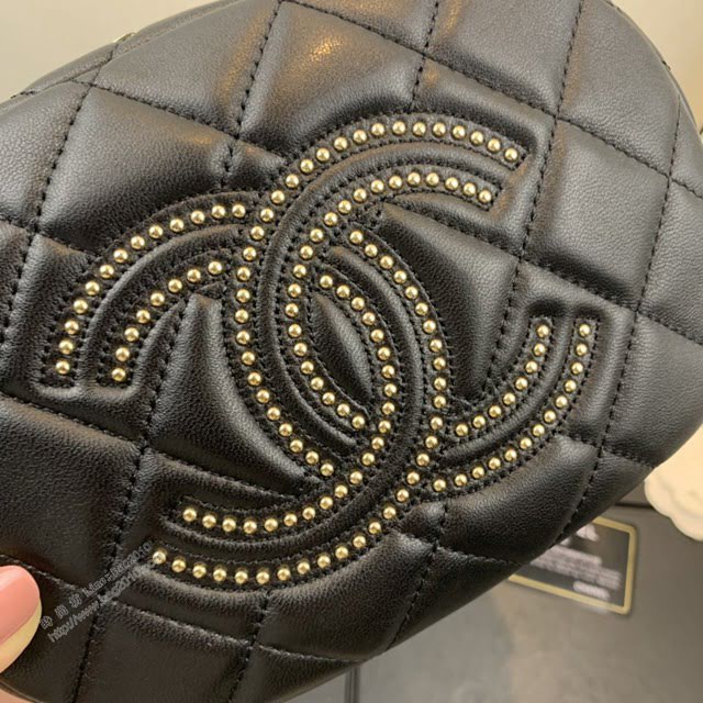 Chanel女包 AS1511 Chanel2020最新羊皮鉚釘相機包鉚釘香香Logo Chanel鏈條單肩斜挎小號包  djc3994